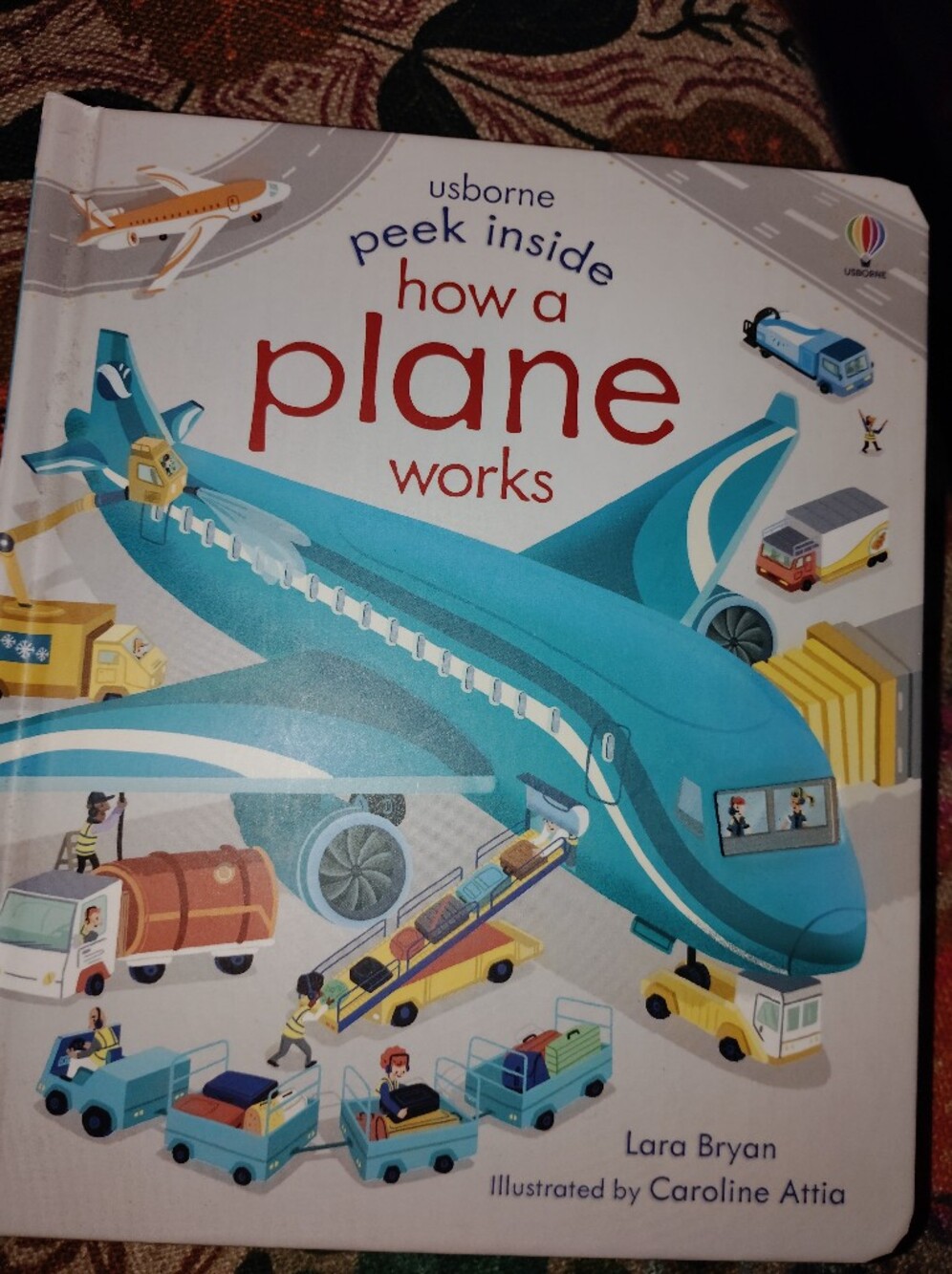 UsBorne How A Plane Works Plane Peek Inside Flaps Kids Board Book